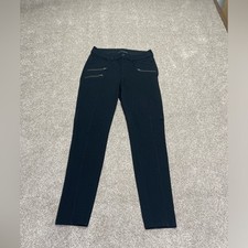 athleta black skinny pants sz 6 mid rise stretch business casual
