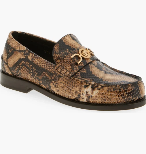 Versace Men\'s Python Print Leather Gold Medusa Drivers Car Shoes US 10 IT 43 Versace | Shoes | Versace Mens Python Print Leather Gold  main image 3