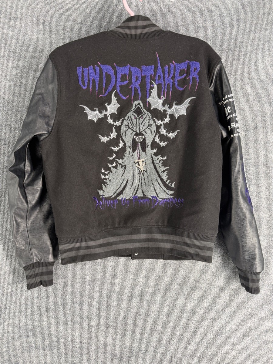 WWE Undertaker X Shoe Palace Varsity Letterman Jacket Men M Black