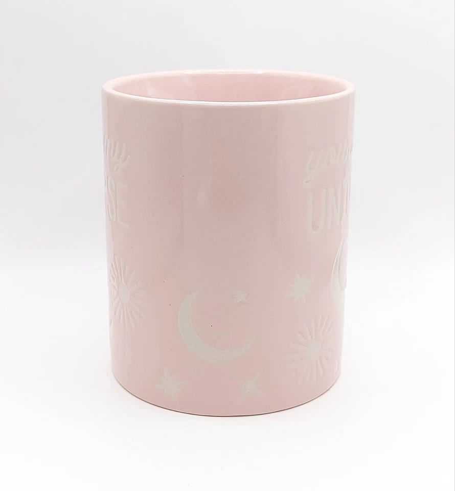 Taza de té de café You Are My Universe 18 OZ cerámica rosa de Boston Warehouse Foto 4 de 4