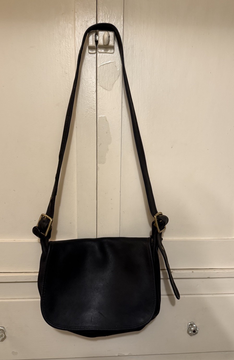 Vintage COACH Leather Patricia's Legacy Saddle Flap Messenger Crossbody Bag 9951 image 2
