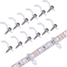 Strip Light Mounting Bracket 100 Pack Transparent Fixing Clips 10Mm Wide IP65