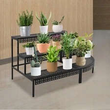 3-Tier Plant Stand Garden Flower Pot Display Rack Flower Holder StorageOrganizer