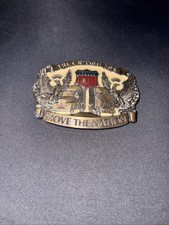 VINTAGE BELT BUCKLE "TRUCK DRIVERS MOVE THE NATION"
