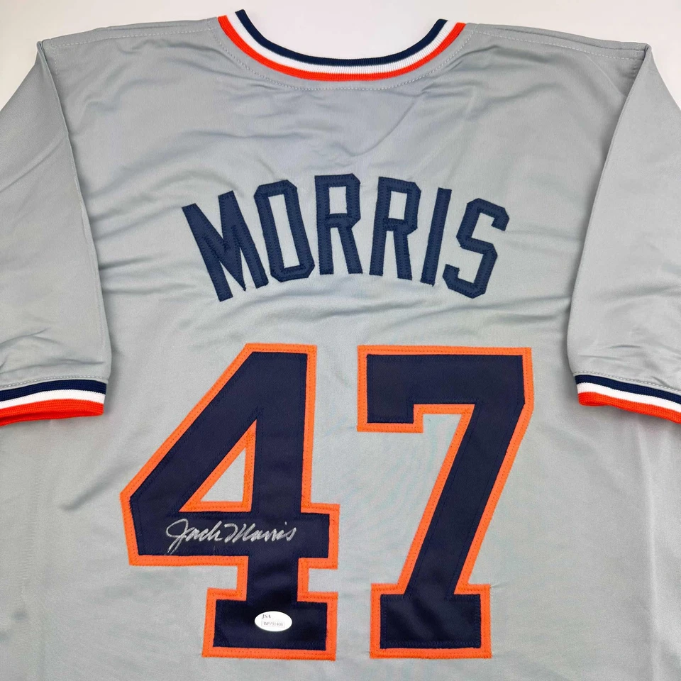 Autographed/Signed Jack Morris Detroit Grey Baseball Jersey JSA COA - Image 2 of 4