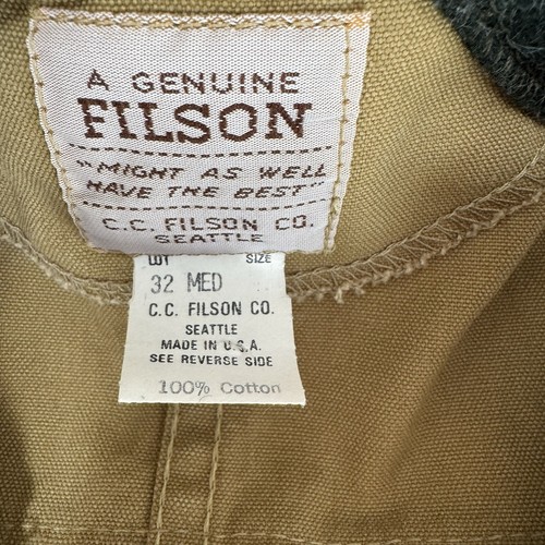 Vintage C.C Filson Tin Cloth Hunting Vest Size 32 Medium - Picture 2 of 13