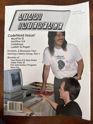 Atari Interface (August 1991, Vol. 3) Vintage Atari Computer Magazine!