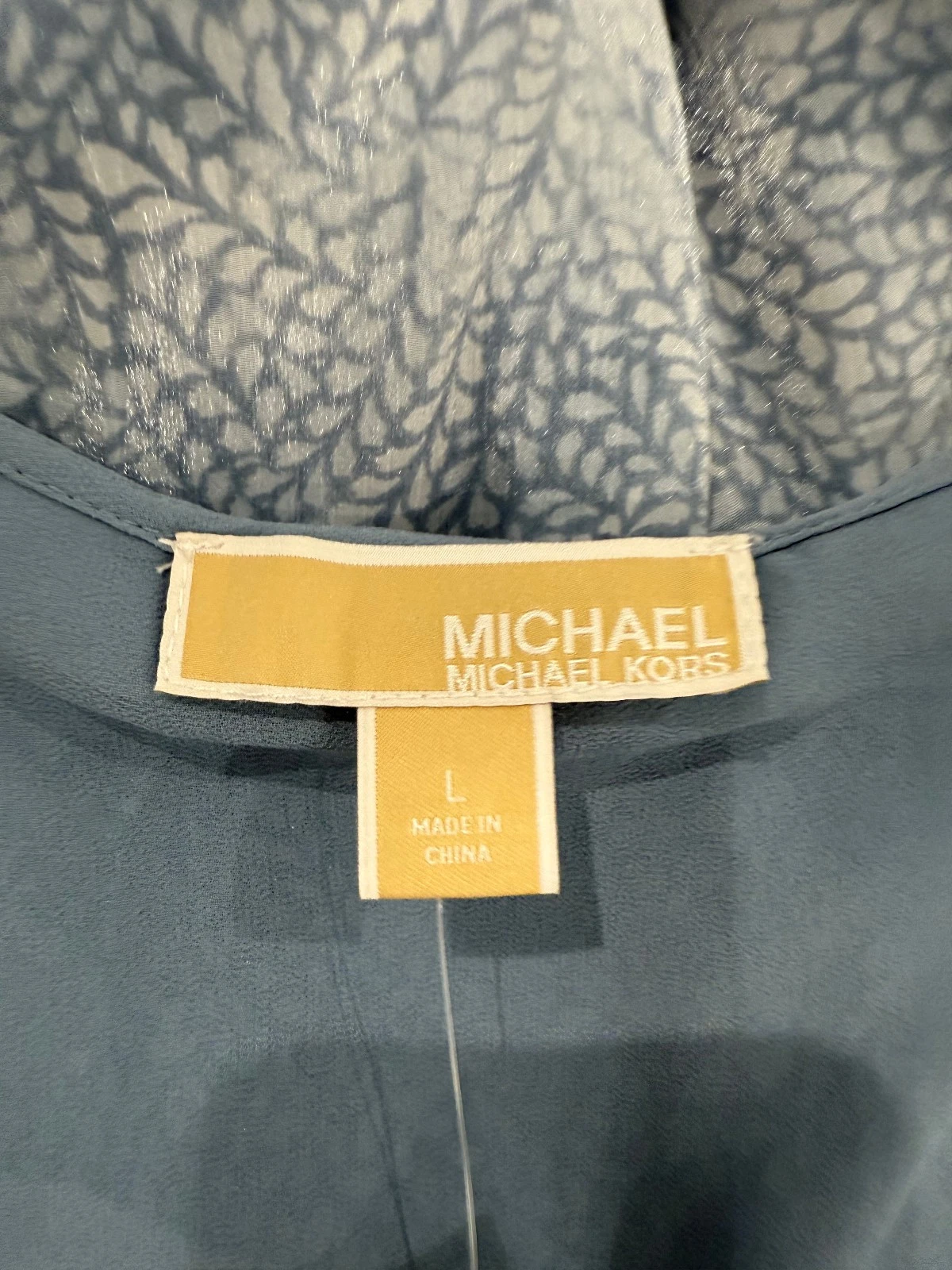 Mini abito donna Michael Kors petali iridescenti prezzo al dettaglio consigliato $ 175 senza maniche foderato catena