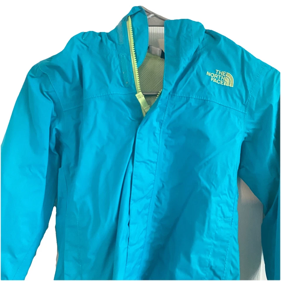 Chaqueta de Lluvia The North Face Niñas Pequeña 7/8 Cremallera Con Capucha Turquesa Malla Forrada Foto 2 de 4
