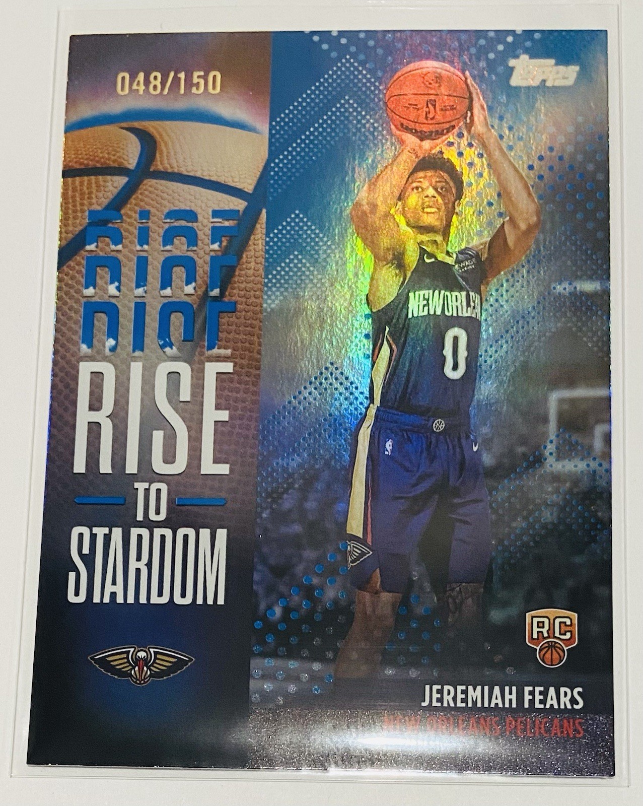2025-26 Topps Blue Rainbow /150 Rise to Stardom Jeremiah Fears Rookie RC #RTS-7