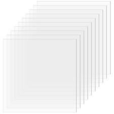 Clear Plastic Sheet, 5 PCS 12" X 12" X 0.02 Plexiglass Sheets,Clear PET Sheet
