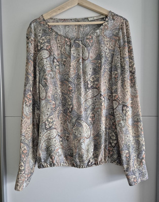 monari Damen Bluse Tunika Paisley Mehrfarbig Langarm Rundhals Gr. 36 Viskose