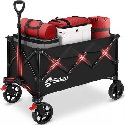 Sekey 330 lb Folding Wagon Heavy Duty All Terrain Wheels