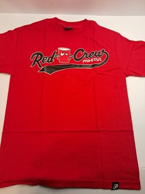 Primitive Red Crew Red Cup Character Graphic T-Shirt Men's Size M Skate Tee