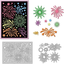 Fireworks Elements Cutting Dies Card Making Die Stencil Carbon Steel Die Cuts Ca
