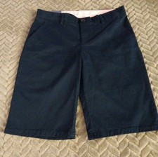 Gap Kids Size 12 Girls Navy Blue Burmuda Uniform Shorts Stretch Low Rise 2016