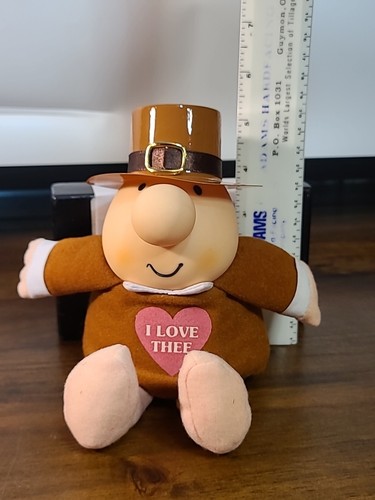 A Vintage 1991 Ziggy Thanksgiving 6" Plush Toy W/ Vinyl Face American Greetings - Picture 8 of 19