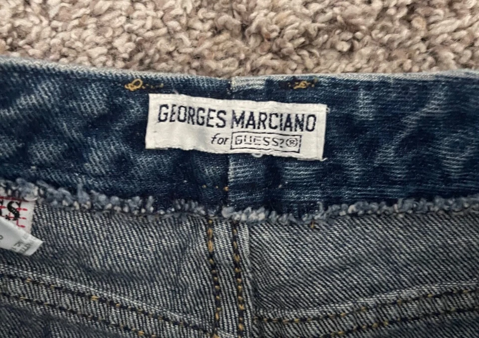 Jeans de Colección Años 90 Guess Georges Marciano Niños 12 Denim Lavado Medio Logo 2x23 EE. UU. Foto 4 de 4