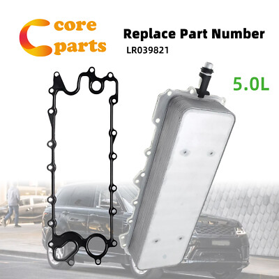New Engine Oil Cooler+Gasket for Land Rover Jaguar LR010728 V8 5.0L Supercharged