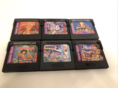 Sega Game Gear Video Game Lot – 6-Cartridge Bundle – Ready to Play