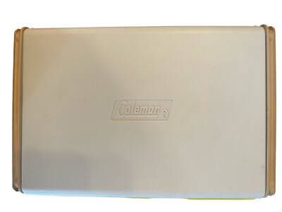 Vintage 90's Coleman Personal Cooler 5210 Yellow Handle Slide Lid