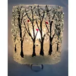 ART & ARTIFACT Winter Woods Recycled Glass Nightlight
