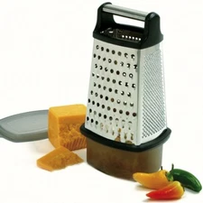 Norpro #325 Stainless Steel 4-Sided Grater w/ Catcher