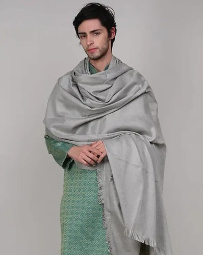 Men's Woolen Warm Pashmina Shawls Meditation Dushala Lohi Soft Stole C7 - Picture 2 of 4