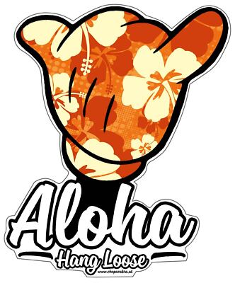 Aufkleber Sticker Aloha Hang Loose Surfer Tuning Stickerbomb Autoaufkleber