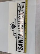 Santa Monica Blvd St sign vintage sticker replica L.A. memorabilia. 7" x 21"