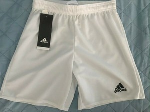 adidas white soccer shorts