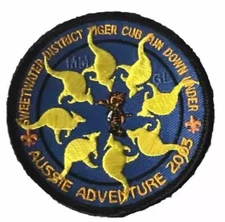 Sweetwater District Tiger Club Fun Down Under Patch 2003 Vintage With Kangaroos