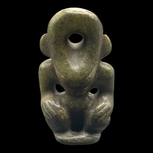 Beautiful Ancient Near Eastern Jade stone Carving Stone Alien Standing Figurine  - Picture 1 of 7