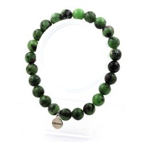 Steine Und MinéRaux. Armband Perlen Epidot Australien 8 Mm. Made IN Fran