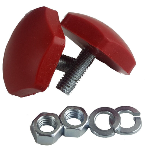 Red Bump Stops Pair Low Profile Polyurethane Pancake Universal Lowered Car Truck - 第 8/24 張圖片