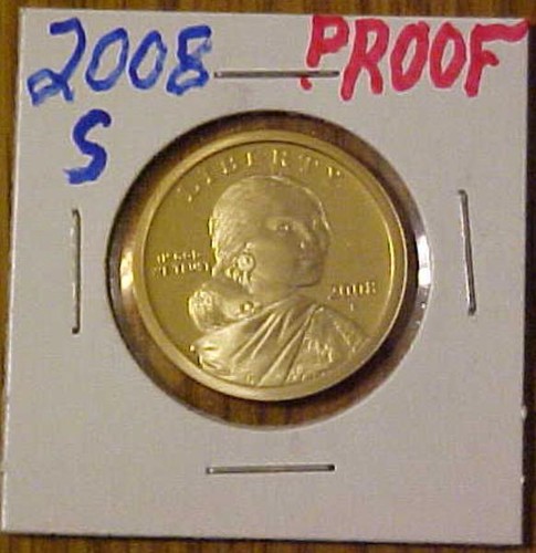 Dólar Sacagawea 2008-S a prueba de gemas - Imagen 1 de 2