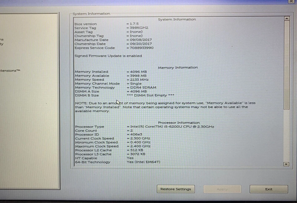 Dell Latitude 5480 14" Laptop / i5-6TH / 4GB RAM / 128GB M.2 SSD/ OS (OFFERS OK) - Image 4 of 4