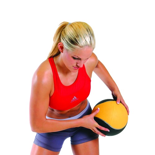 Barbell Rubber Medicine Ball, 4Lb - Picture 5 of 12