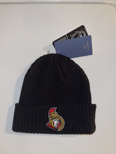 Ottawa Senators Fanatics Keystone Cuffed Knit Hat with Pom - Black Beanie Cap - 第 1/3 張圖片
