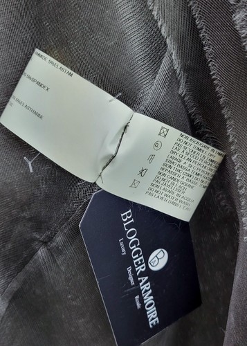 Rick Owens Grey Frayed Organza Cardigan, Size IT 44 - Picture 7 of 8