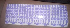 Creative Memories number stickers light purple lavender lot of 4 sheets