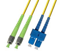 5M 16.4ft OS2 FC/APC to SC/UPC Fiber Optic Cable Duplex Singlemode 9/125