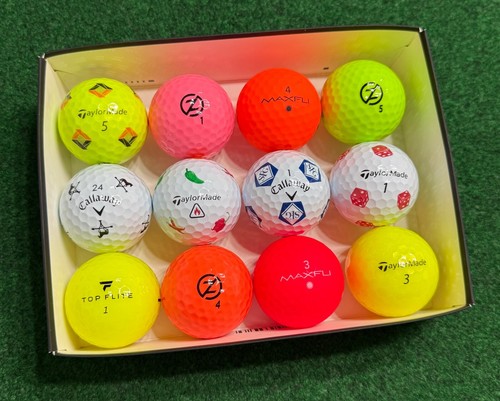 12 NEW & DIFFERENT Multicolor Assorted Mix Golf Balls GOLF LOVERS VARIETY DOZEN - Picture 4 of 9