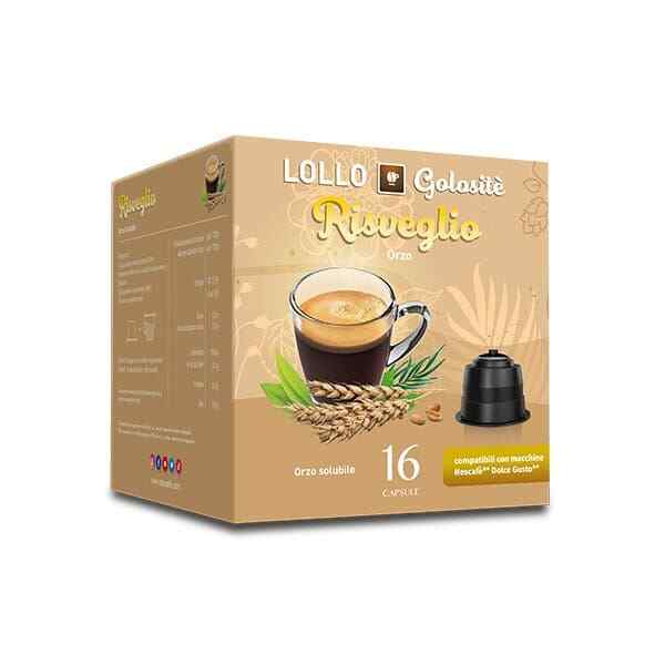 Orzo Solubile, Capsule compatibili con Nescafè Dolce Gusto, Lollo Caffè, 16 p...