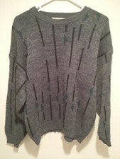 Vintage Clothing Sweater - Aldo Renaldi - Medium M - Blue - 100 Acrylic