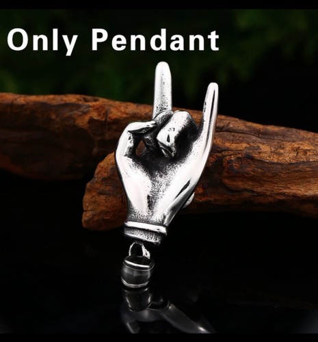 Rock the style with our Stainless Steel Punk Hand Pendant. Edgy and timeless - Picture 2 of 5