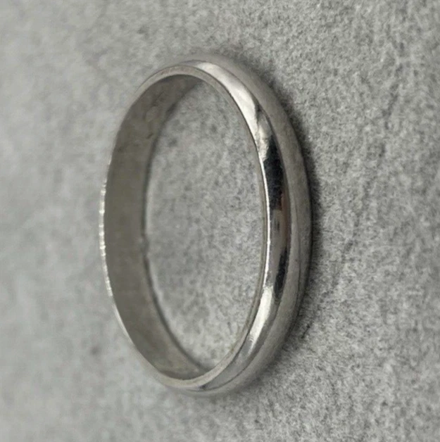 Anello Donna Uomo Fede Fedina fermanello Argento 925 italiano misura 24 elegante - Immagine 3 di 4