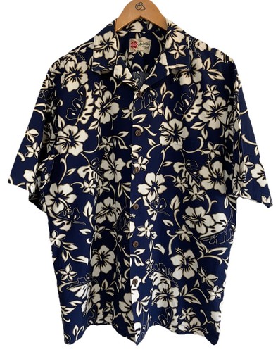 Hilo Hattie Herren Sommer Urlaub Blumen Hawaii Hemd Größe L Made In Hawaii