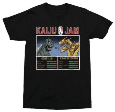 Godzilla vs King Ghidorah Kaiju Jam Stats T-Shirt 2XL XXL NEW | eBay
