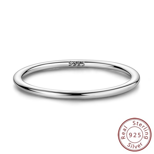 MULA European 925 Sterling Silver Finger Ring Simple Stacked For Women Jewelry - Picture 2 of 7